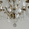 Antique French Brass & Crystal Chandelier