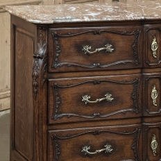 19th Century French Louis XIV Marble Top Commode ~ Chest of Drawers