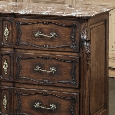 19th Century French Louis XIV Marble Top Commode ~ Chest of Drawers