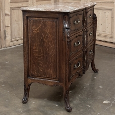 19th Century French Louis XIV Marble Top Commode ~ Chest of Drawers