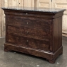 19th Century French Louis Philippe Period Mahogany Marble Top Commode