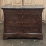 19th Century French Louis Philippe Period Mahogany Marble Top Commode