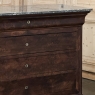 19th Century French Louis Philippe Period Mahogany Marble Top Commode