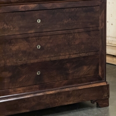 19th Century French Louis Philippe Period Mahogany Marble Top Commode