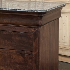 19th Century French Louis Philippe Period Mahogany Marble Top Commode