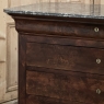 19th Century French Louis Philippe Period Mahogany Marble Top Commode