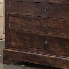 19th Century French Louis Philippe Period Mahogany Marble Top Commode