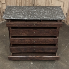 19th Century French Louis Philippe Period Mahogany Marble Top Commode