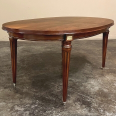 Antique French Louis XVI Mahogany Oval Dining Table