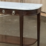 Antique French Louis XVI Mahogany Console ~ Server with Carrara Marble