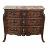 19th Century French Louis XIV Marble Top Commode ~ Chest of Drawers