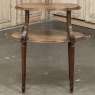 Antique French Louis XVI Walnut 2-Tiered Tea Table