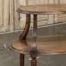 Antique French Louis XVI Walnut 2-Tiered Tea Table