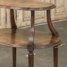 Antique French Louis XVI Walnut 2-Tiered Tea Table