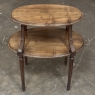 Antique French Louis XVI Walnut 2-Tiered Tea Table