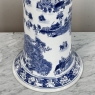 Antique Japanese Blue & White Porcelain Bowl with Pedestal