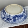 Antique Japanese Blue & White Porcelain Bowl with Pedestal