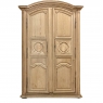 18th Century Country French Louis XIII Armoire in Stripped Oak