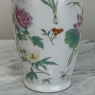 Pair Antique Chinese Hand-Painted Porcelain Bud Vases