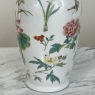 Pair Antique Chinese Hand-Painted Porcelain Bud Vases