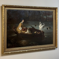 Antique Framed Oil Painting on Canvas by Karl Lewy (1855-1929)