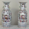 Pair 19th Century Hand-Painted Chinese Vases