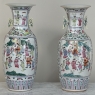 Pair 19th Century Hand-Painted Chinese Vases