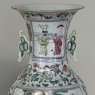 Pair 19th Century Hand-Painted Chinese Vases