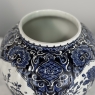 Pair Antique Blue & White Delft Lidded Urns by Boch of Belgium