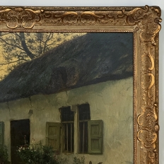 Antique Framed Oil Painting on Canvas by Omer Coppens (1864–1926)