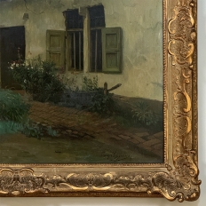 Antique Framed Oil Painting on Canvas by Omer Coppens (1864–1926)