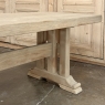 Antique Stripped Oak Rustic European Trestle Table ~ Dining Table