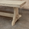 Antique Stripped Oak Rustic European Trestle Table ~ Dining Table