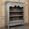 18th Century French Country Louis XIV Open Whitewashed Bookcase ~ Bibliotheque