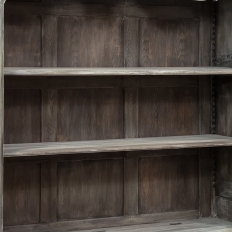 18th Century French Country Louis XIV Open Whitewashed Bookcase ~ Bibliotheque