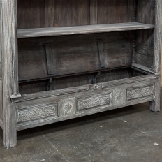 18th Century French Country Louis XIV Open Whitewashed Bookcase ~ Bibliotheque