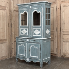 18th Century Country French Painted Bookcase ~ China Buffet