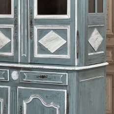 18th Century Country French Painted Bookcase ~ China Buffet