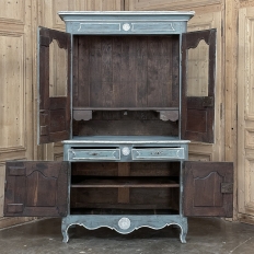 18th Century Country French Painted Bookcase ~ China Buffet