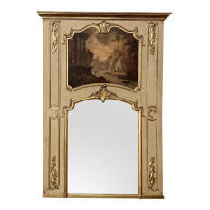 Trumeau ~ 19th Century French Louis XV Painted and Gilded