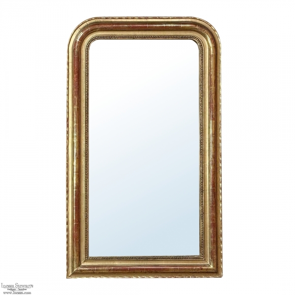 Antique French Louis Philippe Period Giltwood Mirror