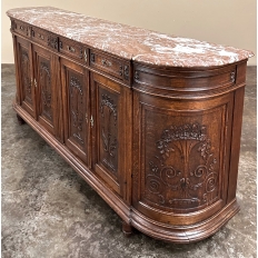 19th Century French Neoclassical Louis XVI Marble Top Buffet ~ Credenza