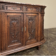 19th Century French Neoclassical Louis XVI Marble Top Buffet ~ Credenza