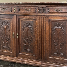 19th Century French Neoclassical Louis XVI Marble Top Buffet ~ Credenza