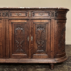 19th Century French Neoclassical Louis XVI Marble Top Buffet ~ Credenza