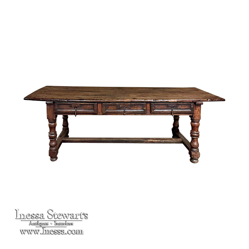 18th Century Rustic Spanish Walnut Desk