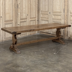 Rustic Trestle Dining Table in Solid Oak