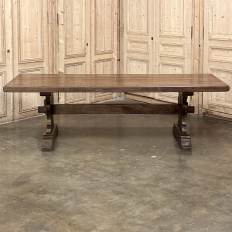 Rustic Trestle Dining Table in Solid Oak