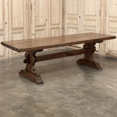 Rustic Trestle Dining Table in Solid Oak