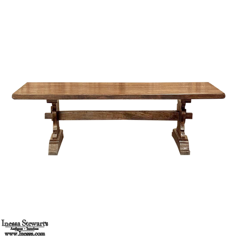 Rustic Trestle Dining Table in Solid Oak